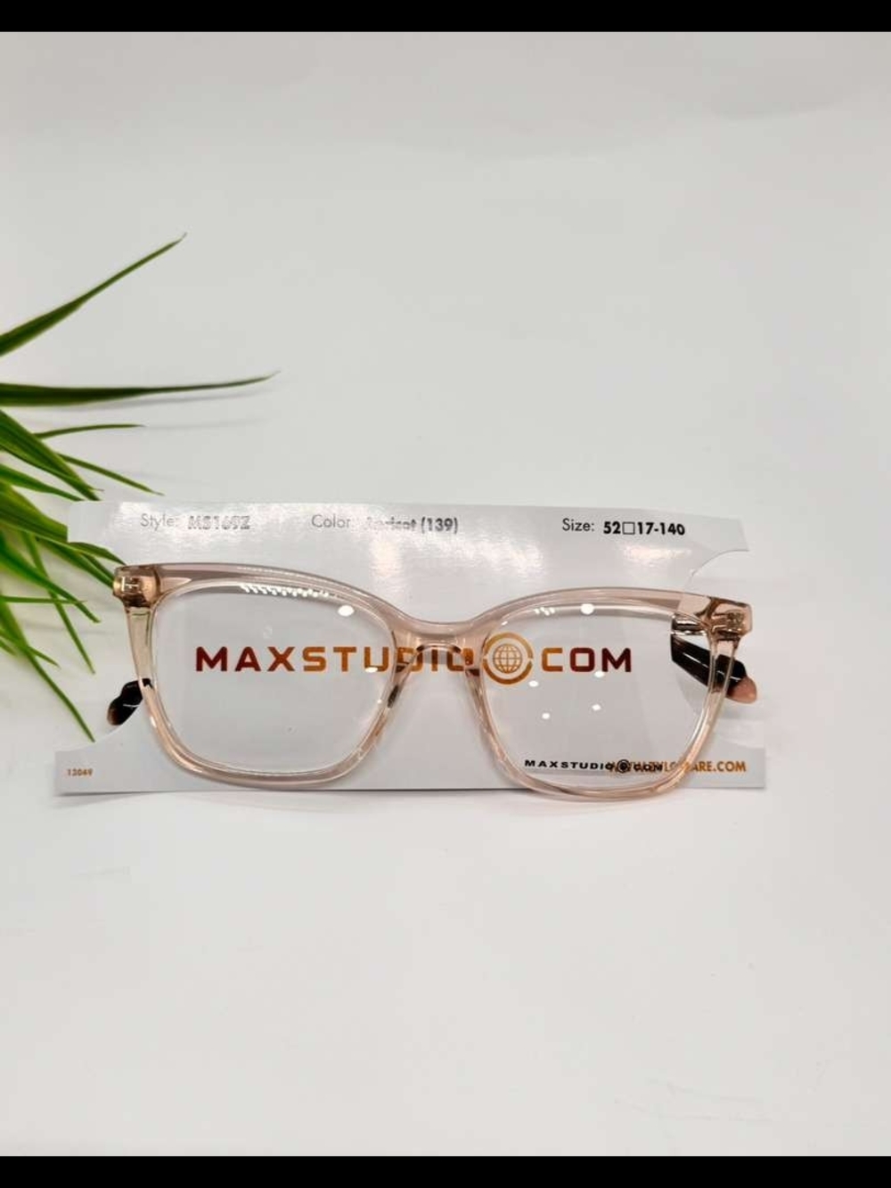 Maxstudio 169Z Clear Light Pink Square Eyeglasses/W5217-140